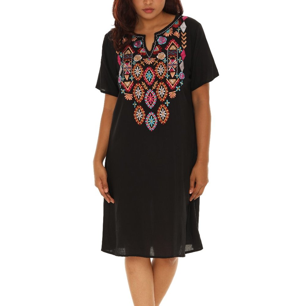 Floral Embroidery Dress